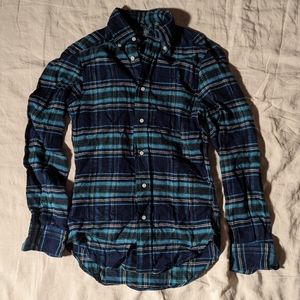 Gitman Vintage Men's Oxford XS Blue Plaid